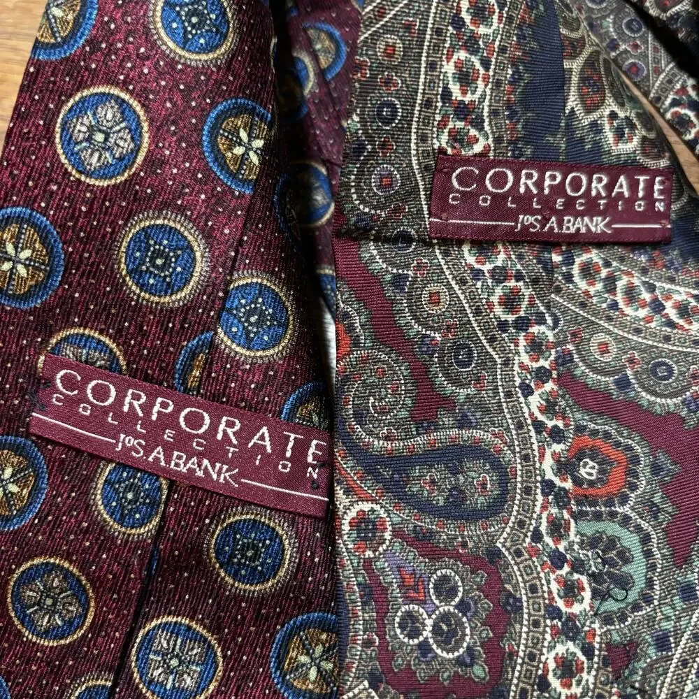 4 Vintage all silk neck ties from Jos A Bank Corporate Executive career series